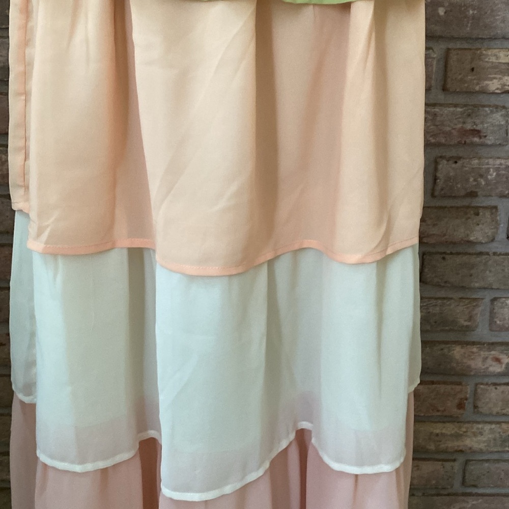 Flying Tomato Multicolored Layered Maxi Dress Small EUC - Picture 4 of 13